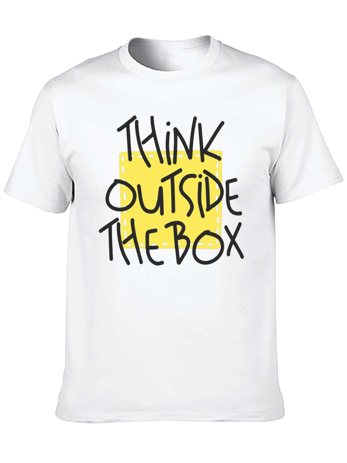 Black Think Outside the Box Graphic Tee view 10