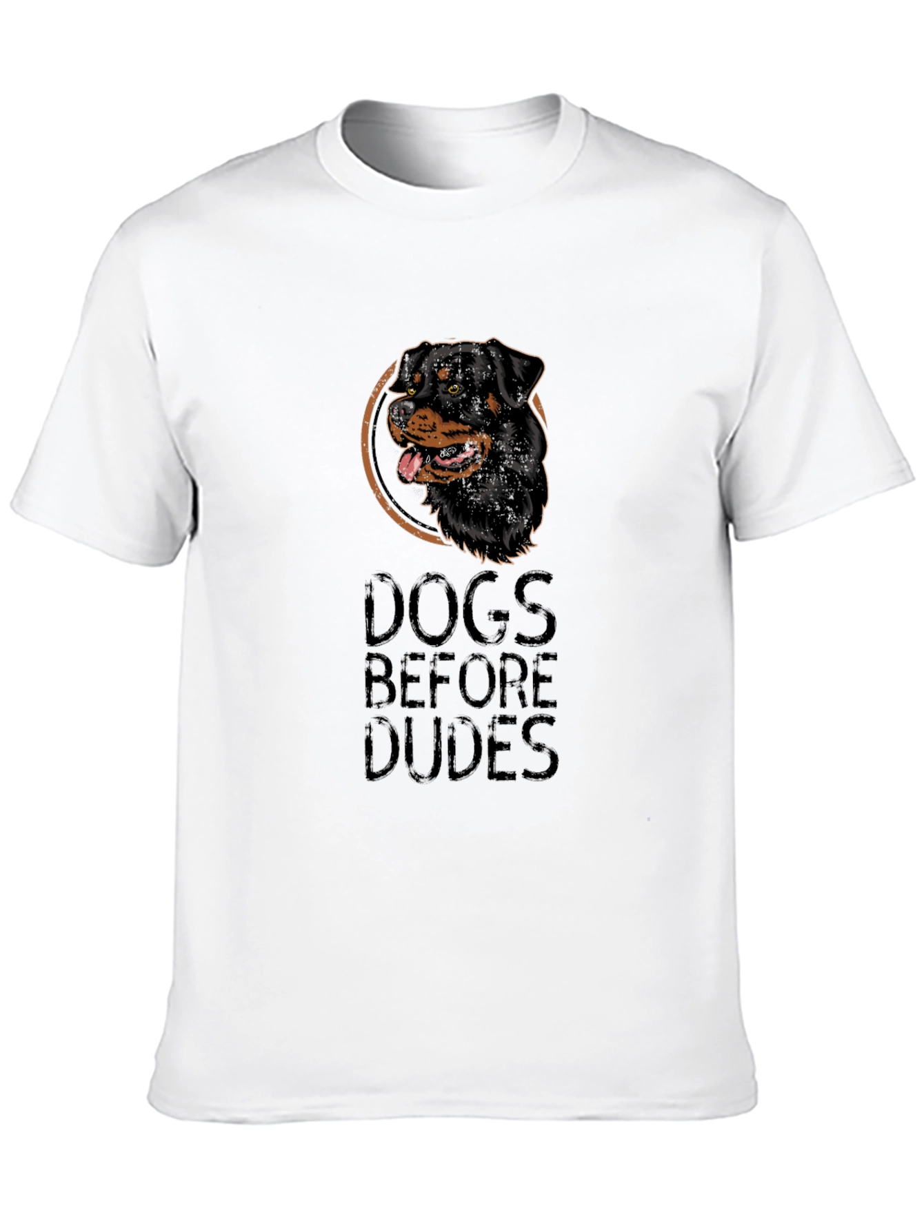 Dogs Before Dudes Black Graphic Tee - 10
