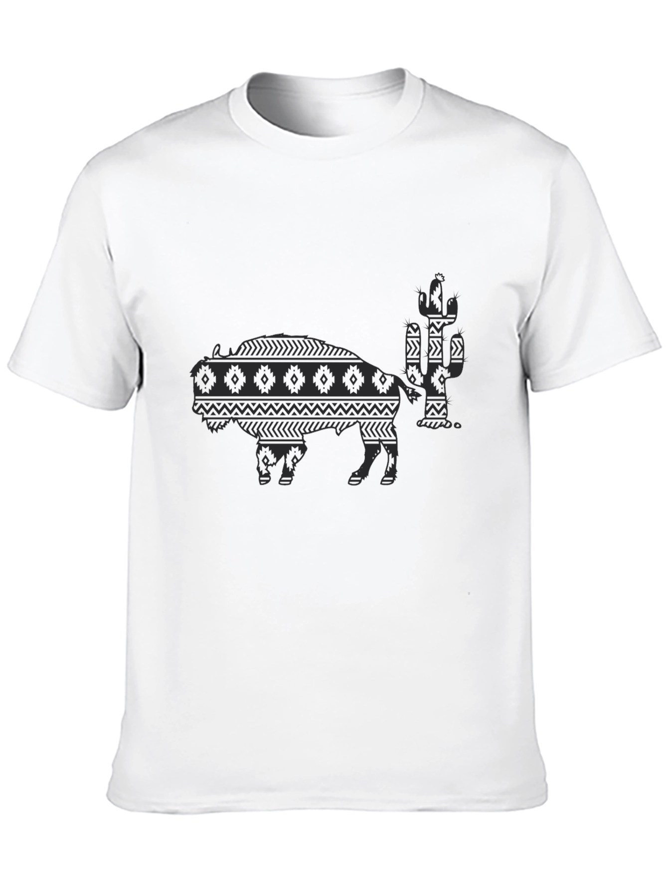 Black Black Bison Cactus Graphic Tee view 10