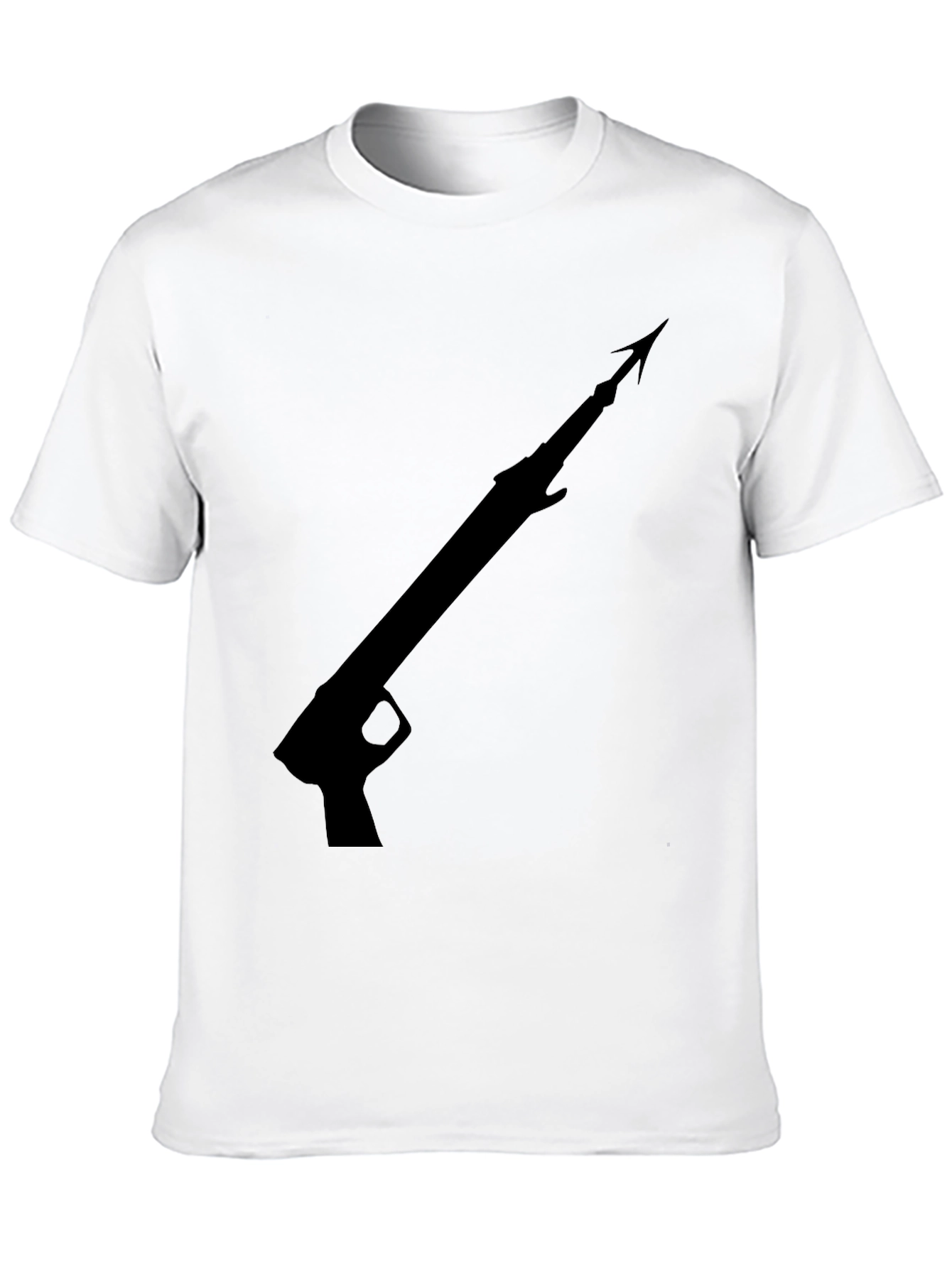 Black Speargun Graphic Tee - Black Cotton T-Shirt view 10