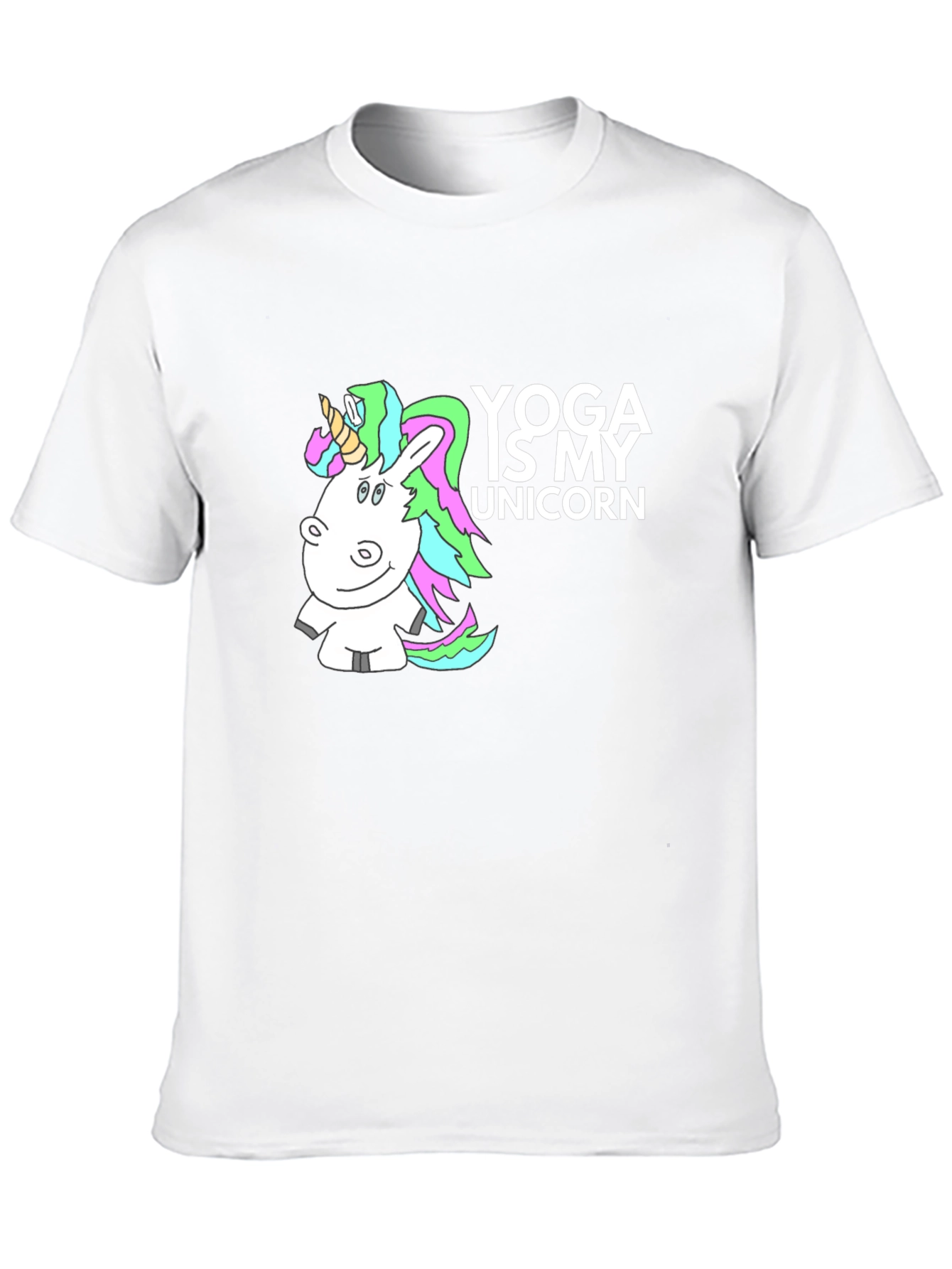 Black Yoga is My Unicorn Graphic T-Shirt view 10