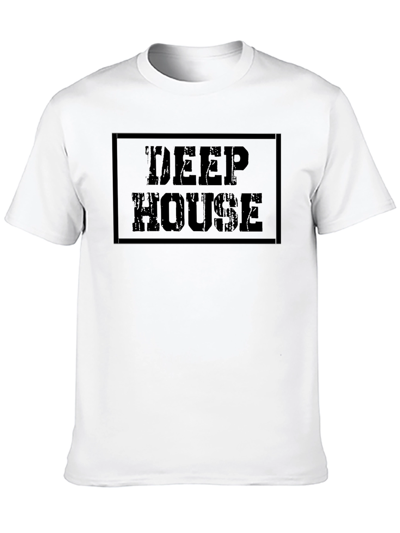 Black Deep House Music T-Shirt - Black Cotton Tee view 10