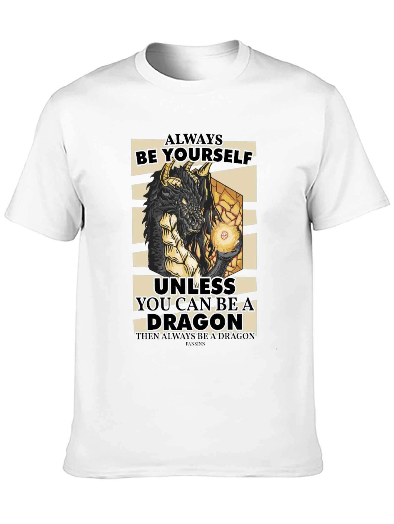 Black Dragon Graphic Tee - Always Be Yourself T-Shirt view 10