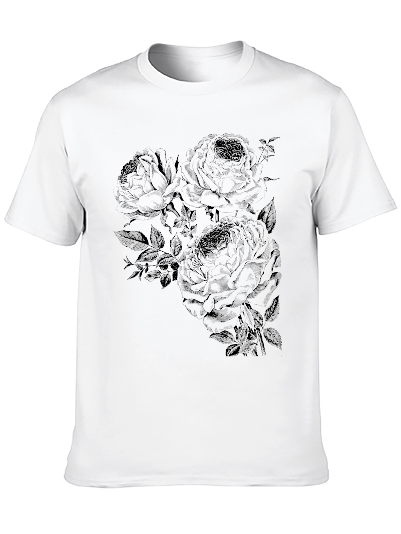 Black Black Rose Graphic T-Shirt - Casual Style view 10