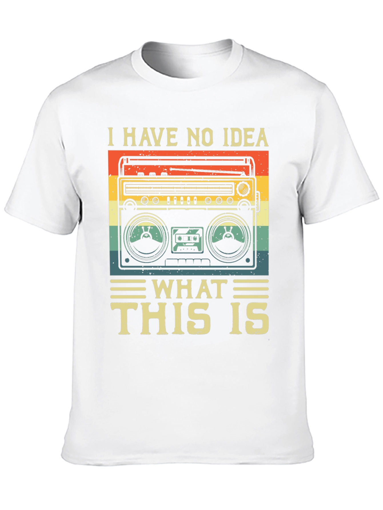 Black Retro Boombox Graphic T-Shirt - I Have No Idea What This Is view 10