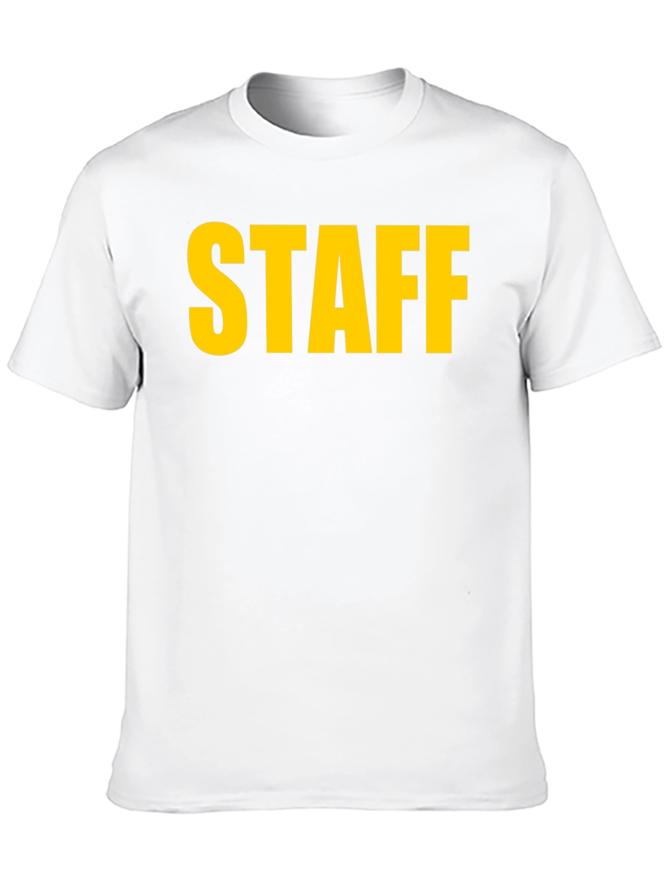 Black Staff Black T-Shirt - Bold Yellow Text view 10