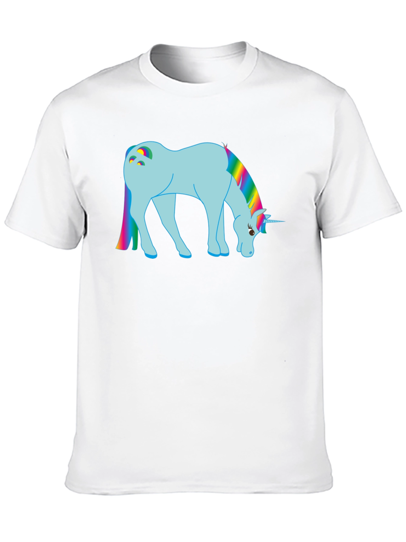 Black Rainbow Unicorn Graphic T-Shirt view 10