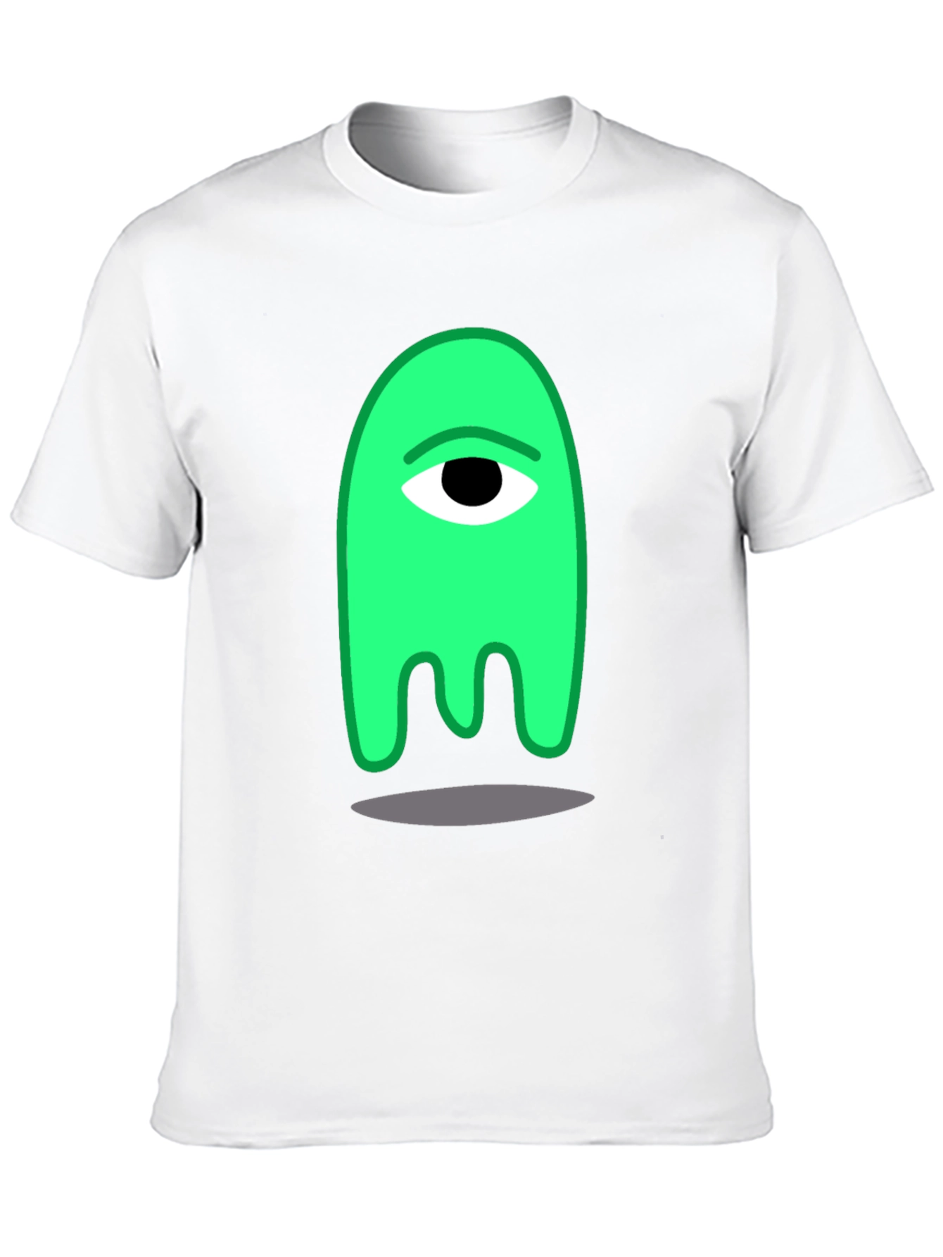 Black One-Eyed Green Monster Graphic Tee view 10