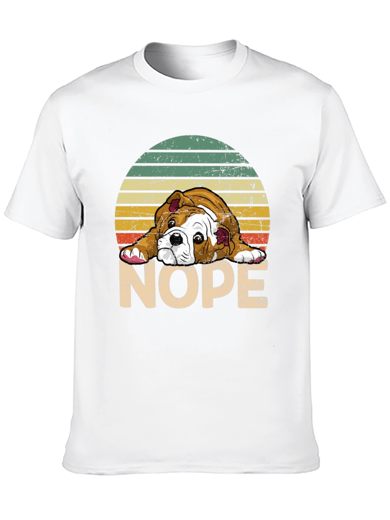 Black Bulldog NOPE T-Shirt - Funny Dog Lover Tee view 10