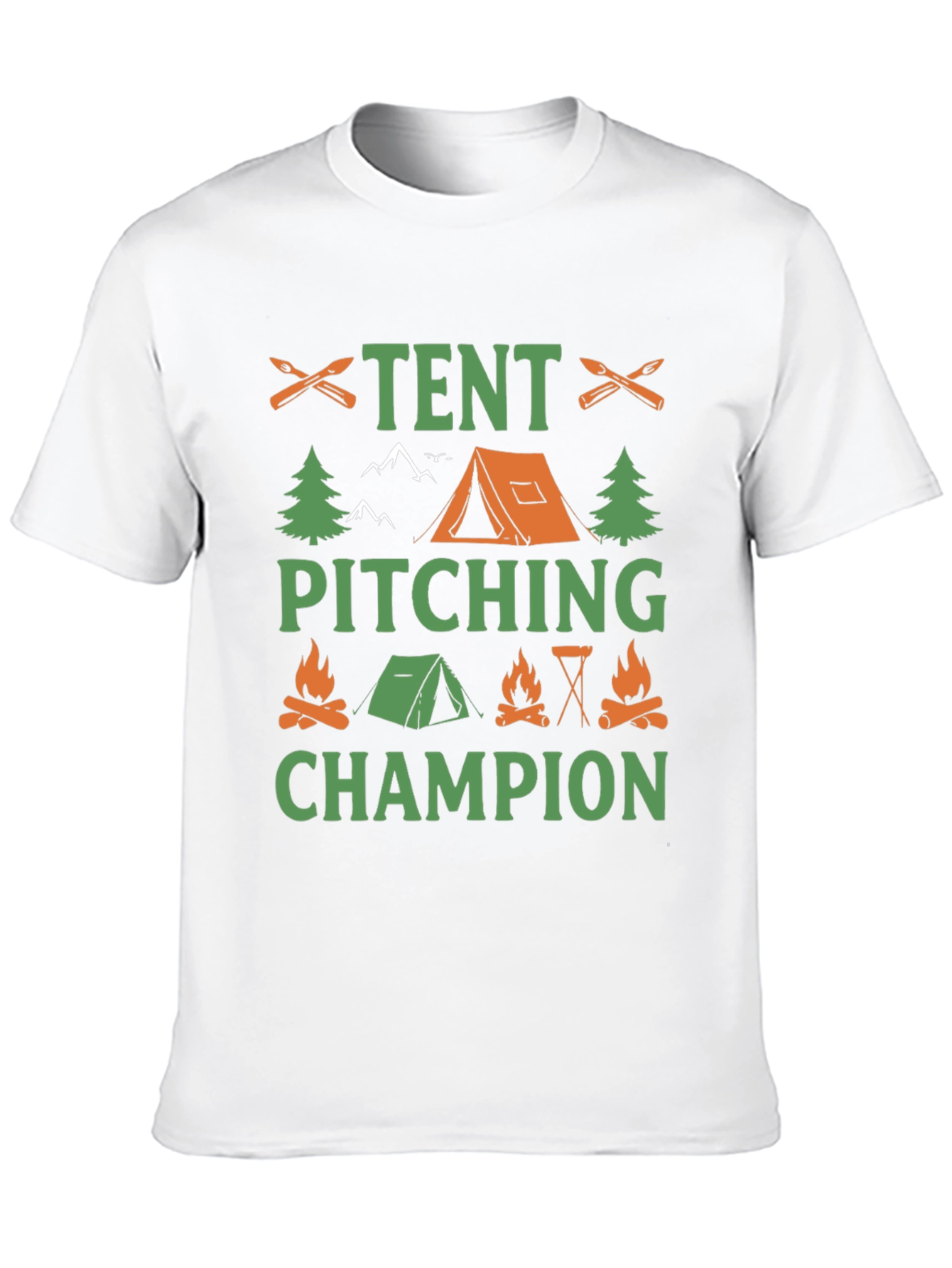 Black Tent Pitching Champion Camping T-Shirt view 10