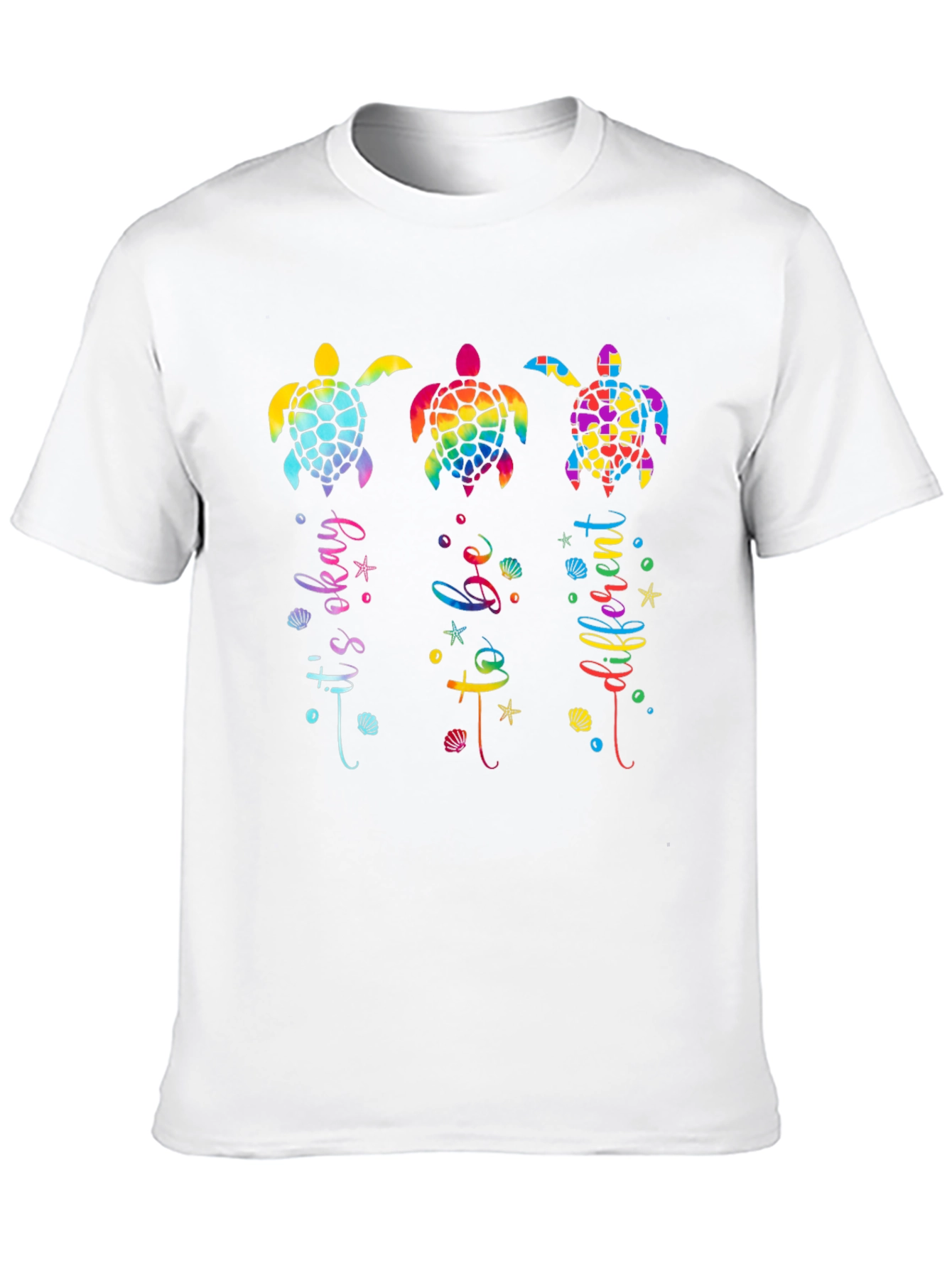 Black Rainbow Turtle T-Shirt - It's Okay To Be Different view 10