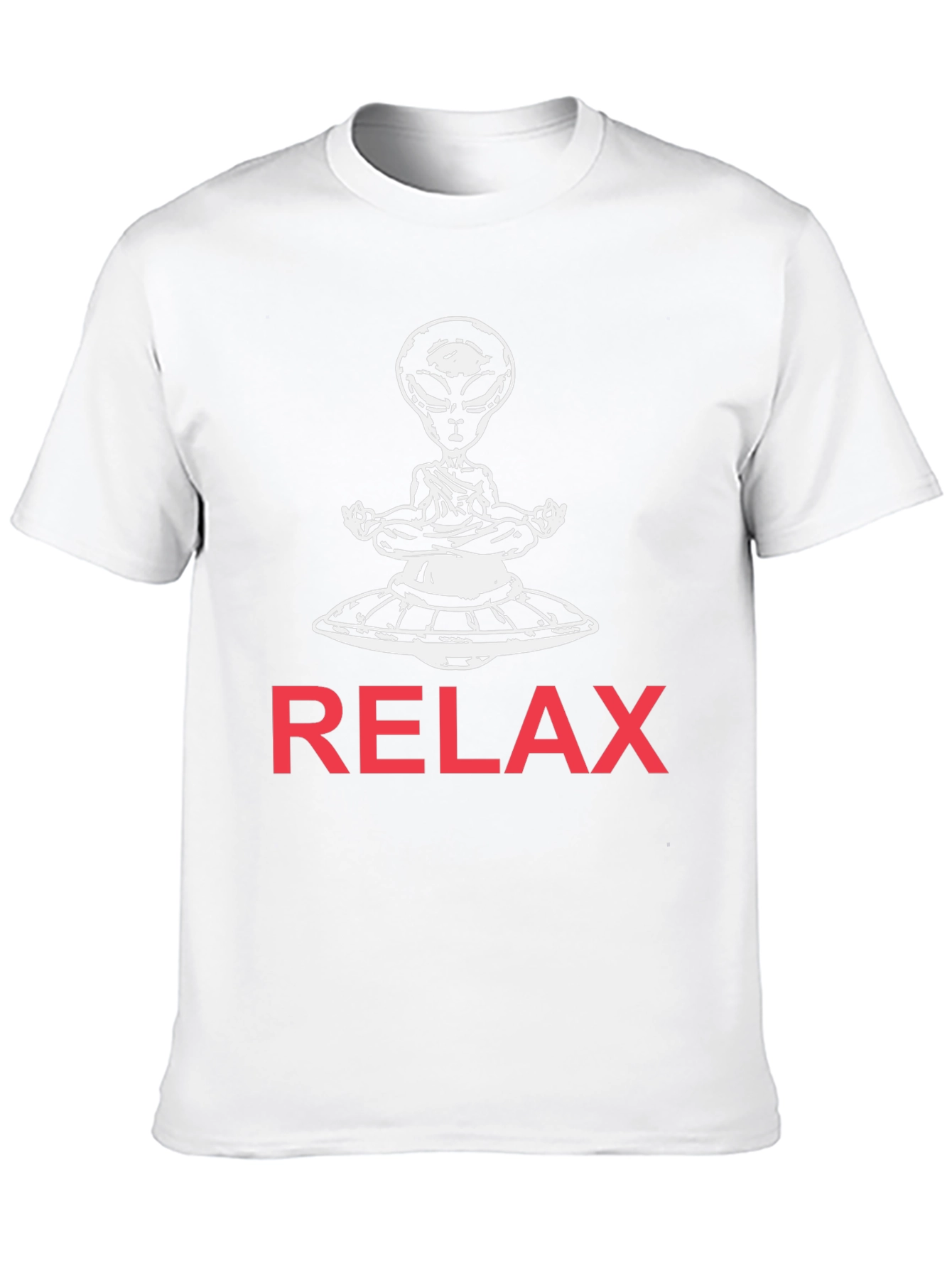 Black Relax Alien T-Shirt -  UFO Meditation Tee view 10