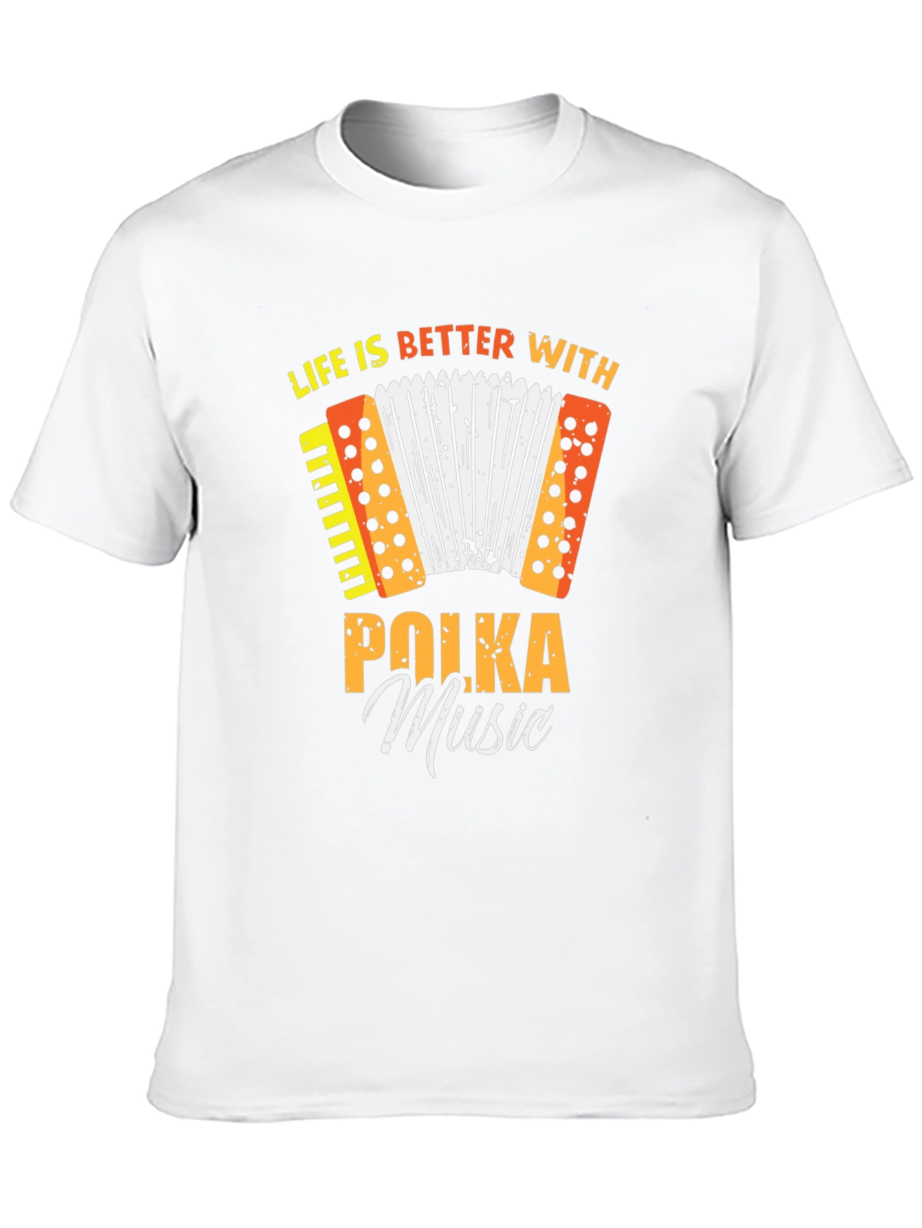 Black Polka Music T-Shirt - Life is Better With Polka! view 10