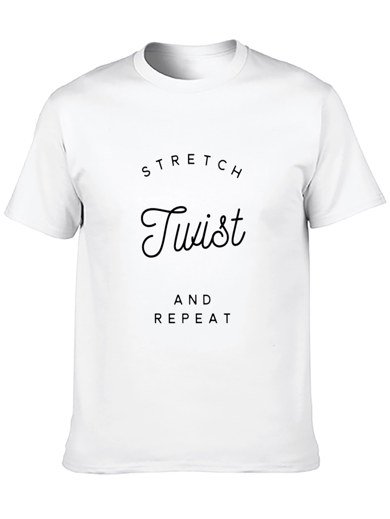 Black Stretch Twist Repeat T-Shirt - Workout Motivation view 10