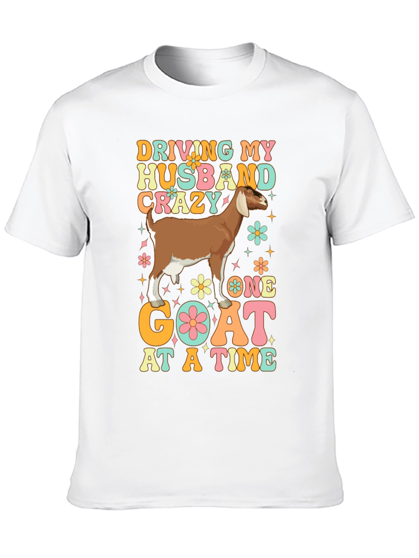 Black Driving Husband Crazy Goat Graphic Tee view 10