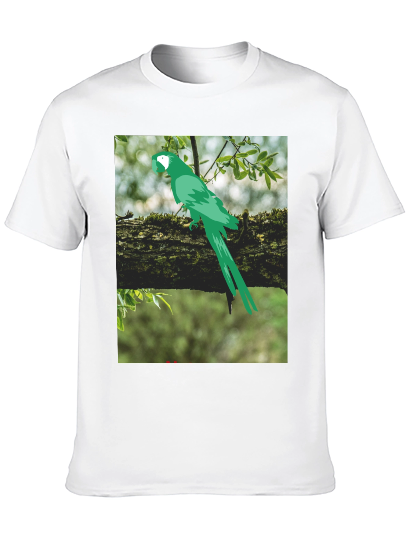 Black Parrot Graphic Tee - Nature Inspired Print view 10