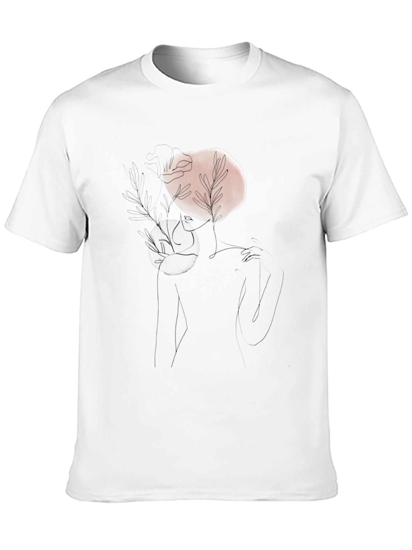 Black Abstract Line Art Graphic T-Shirt view 10