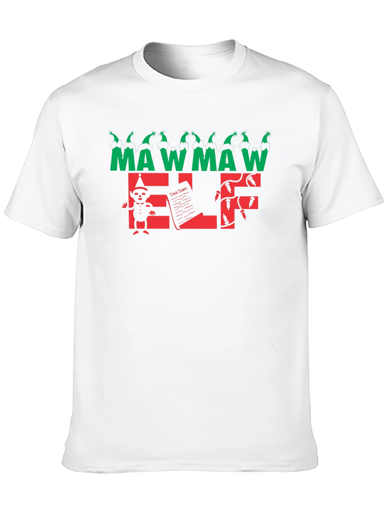 Black Maw Maw Elf Black Holiday T-Shirt view 10