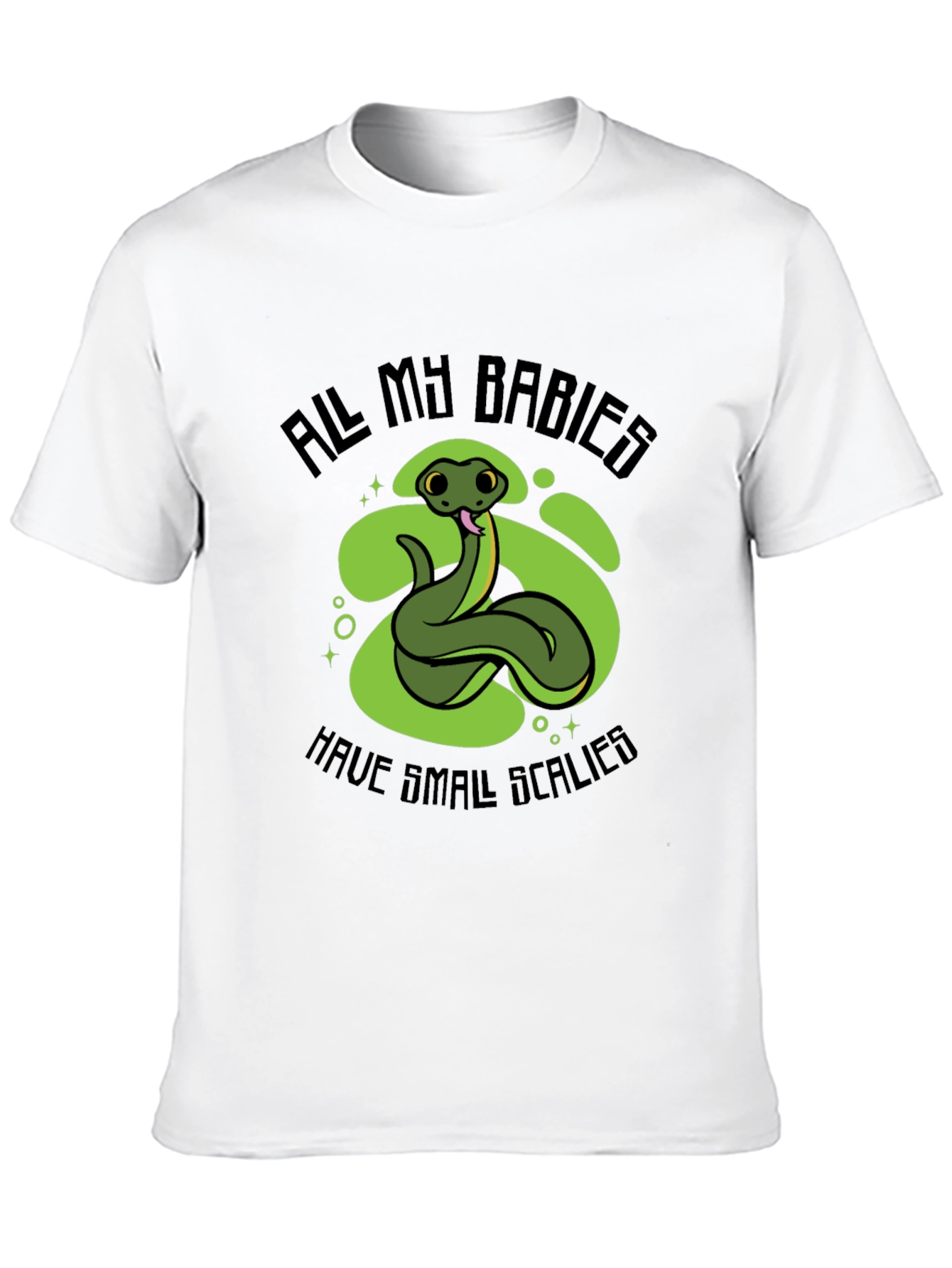 Black Snake Babies T-Shirt - Small Scalies Design view 10