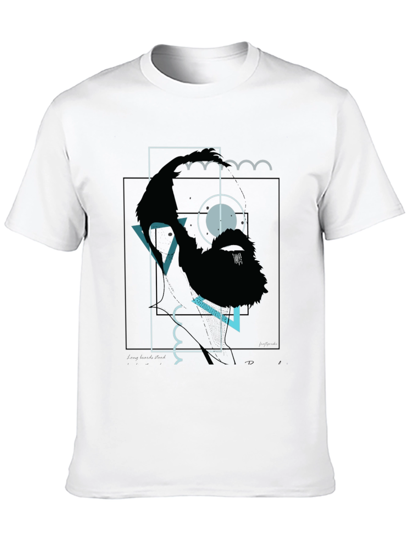 Black Abstract Bigfoot Graphic Tee - Black Cotton Blend view 10