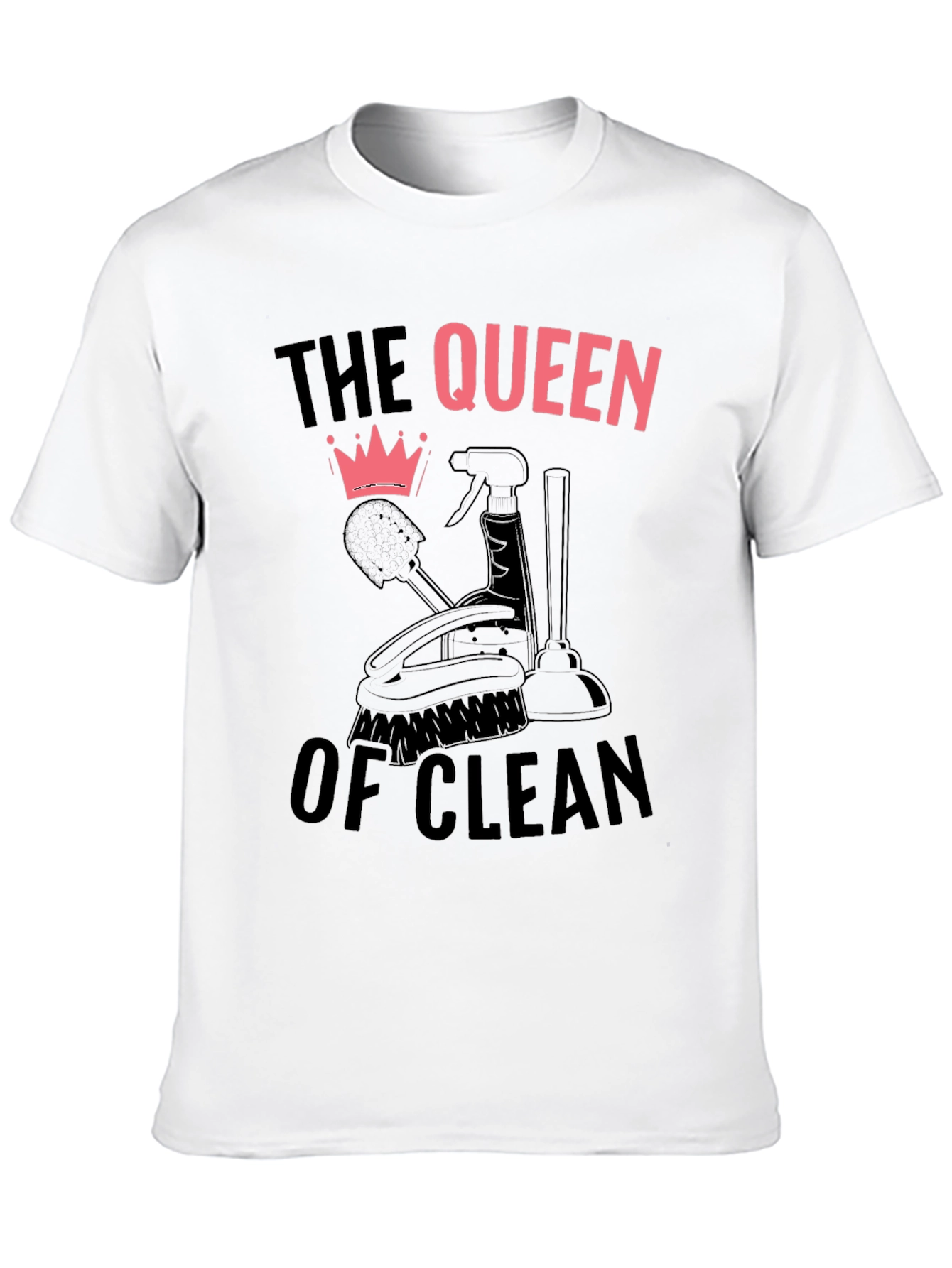 Black Queen of Clean Black Graphic T-Shirt view 10