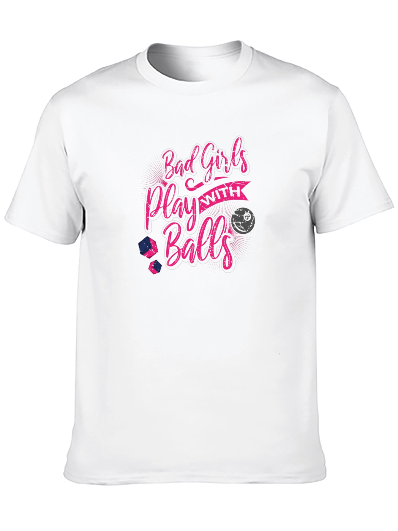 Black Bad Girls Play With Balls Graphic Tee view 10