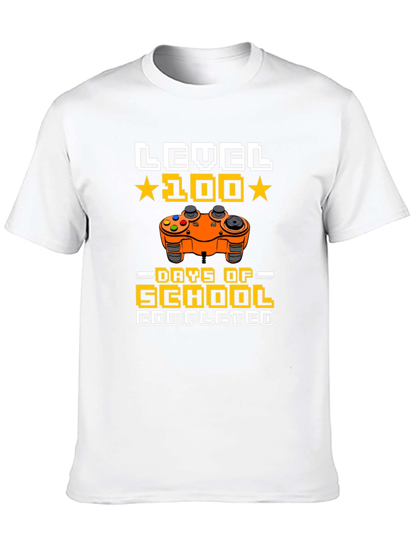 Level 100 Days of School Completed Gamer T-Shirt - 10