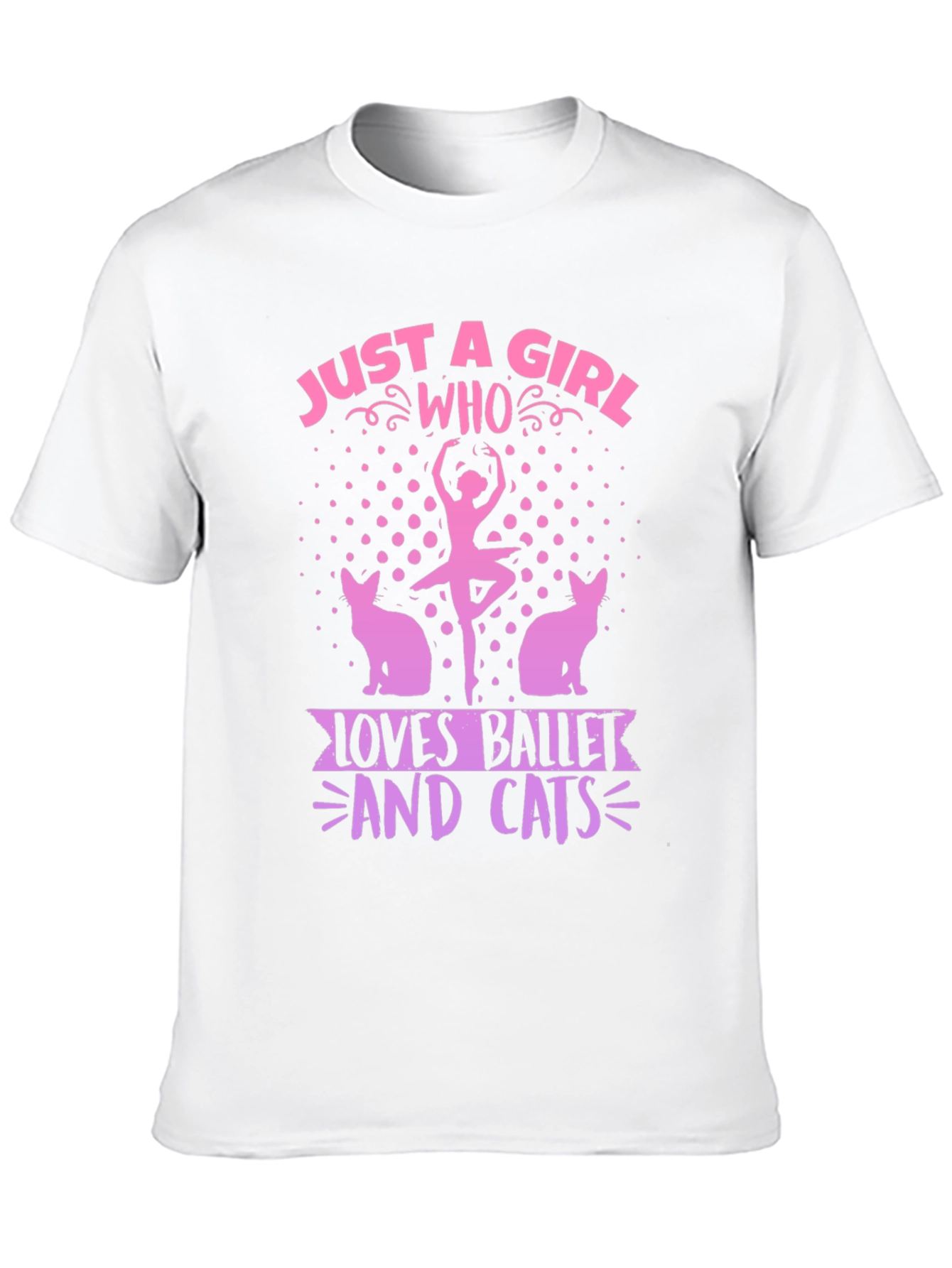 Black Ballet & Cats Graphic Tee - Just a Girl Who Loves... view 10