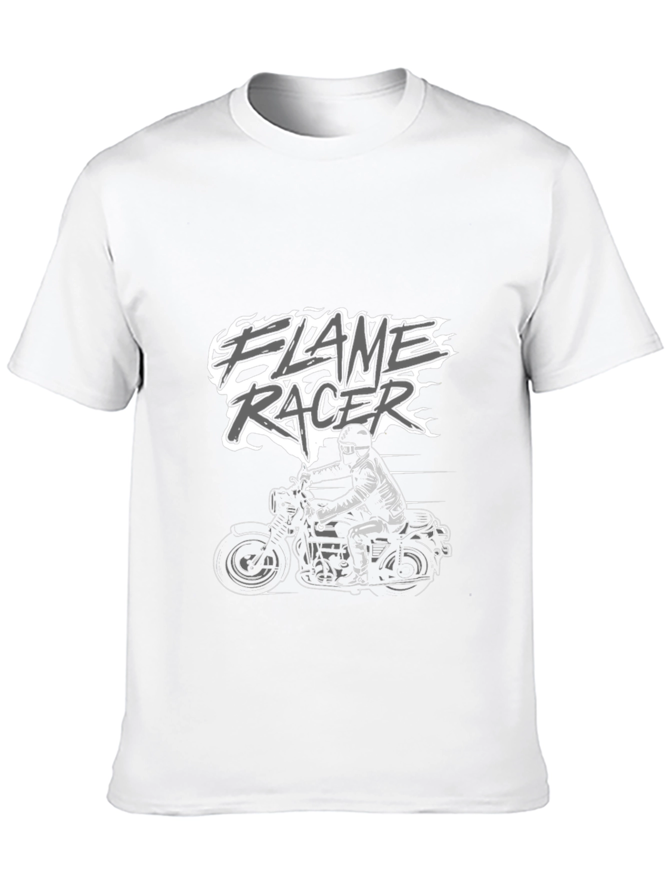 Black Flame Racer Graphic Tee - Black Motorcycle Shirt view 10