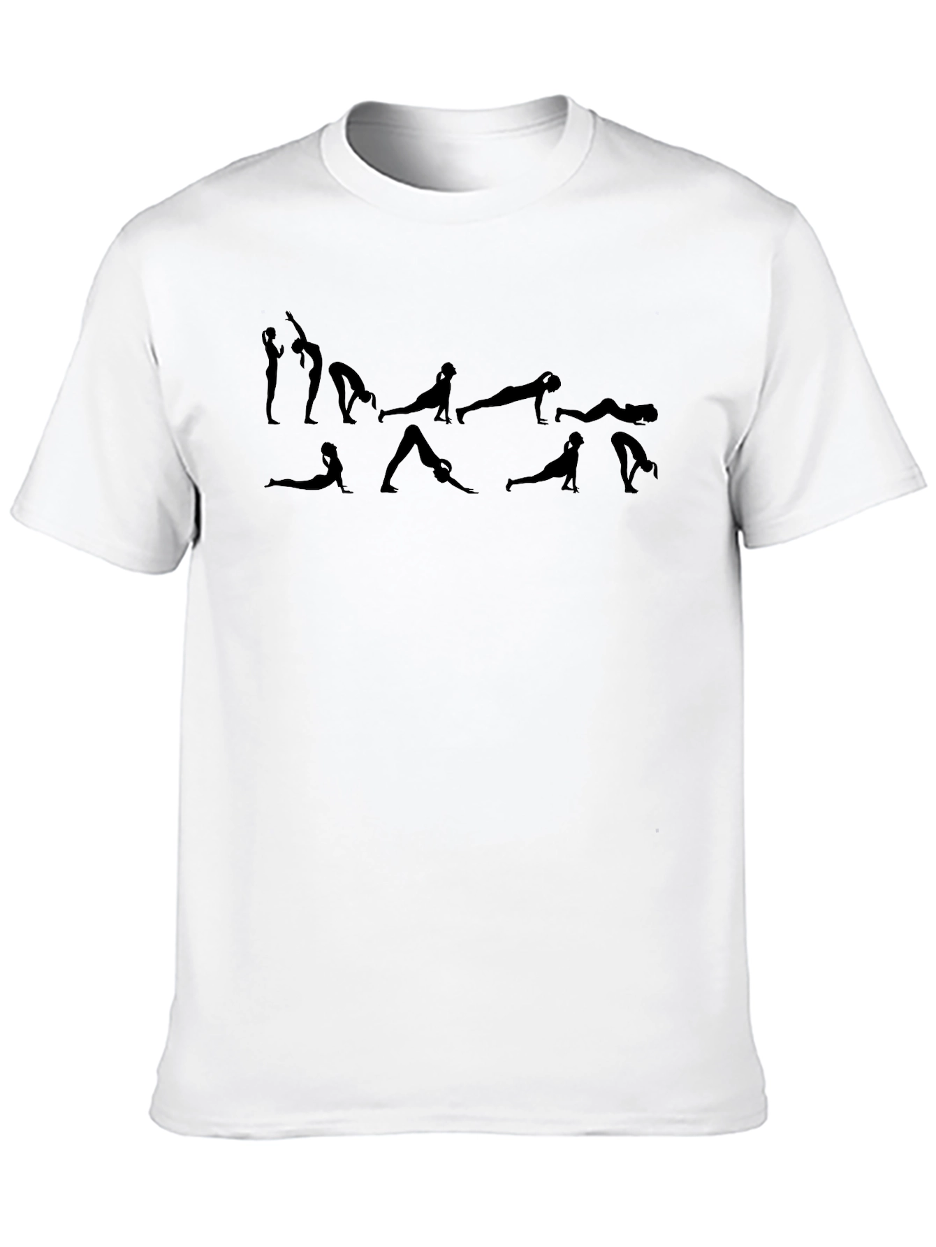Black Yoga Pose Graphic T-Shirt view 10