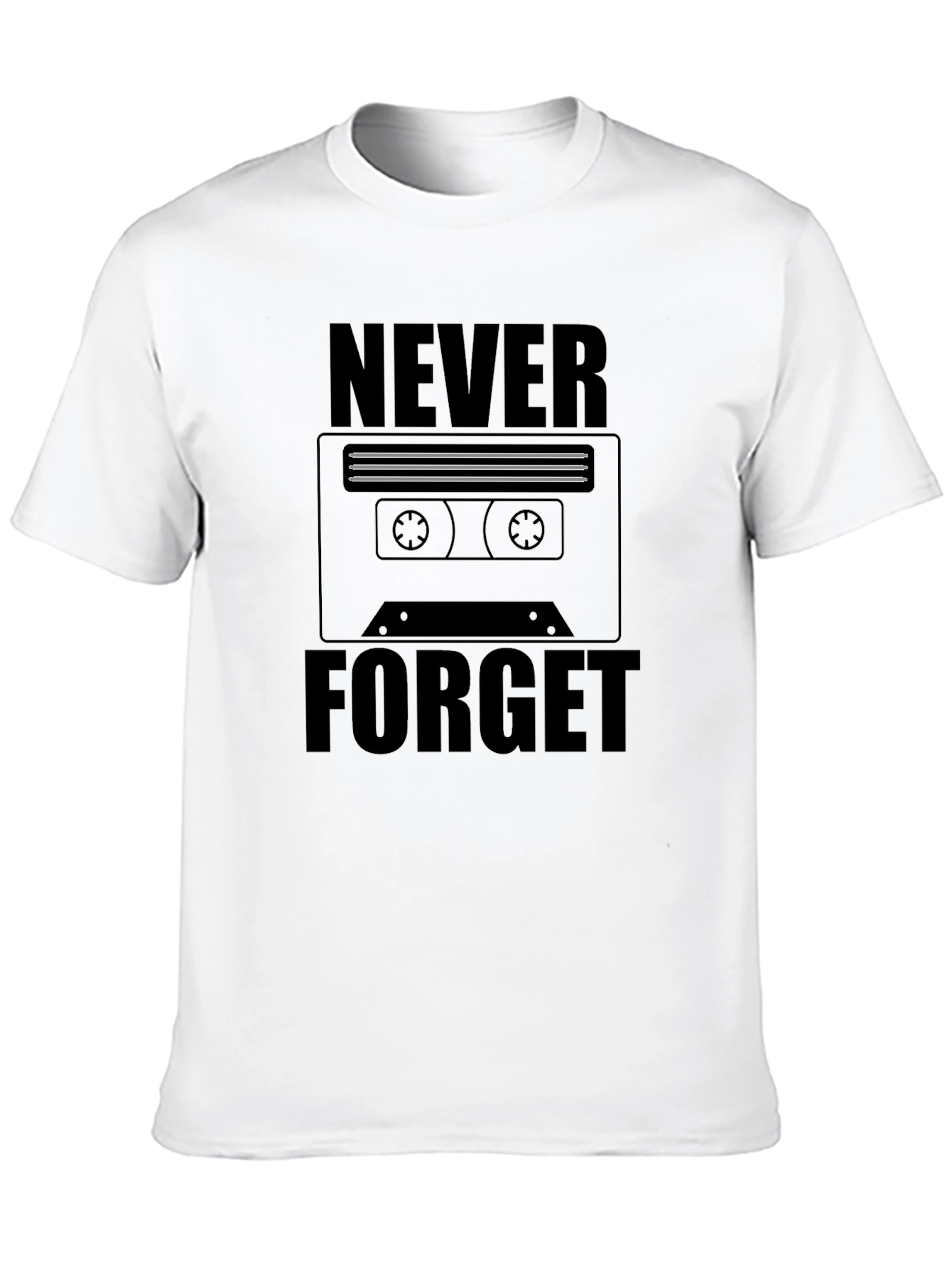 Black Retro Cassette Tape T-Shirt - Never Forget view 10