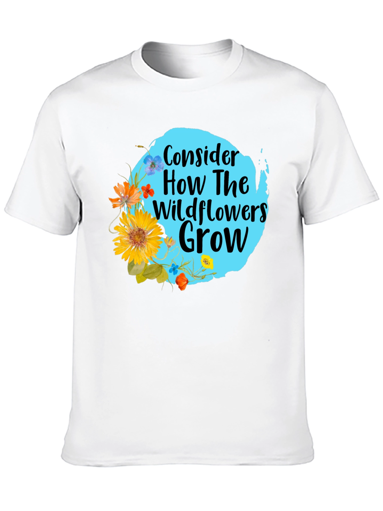 Black Wildflower Graphic Tee - Consider How They Grow view 10