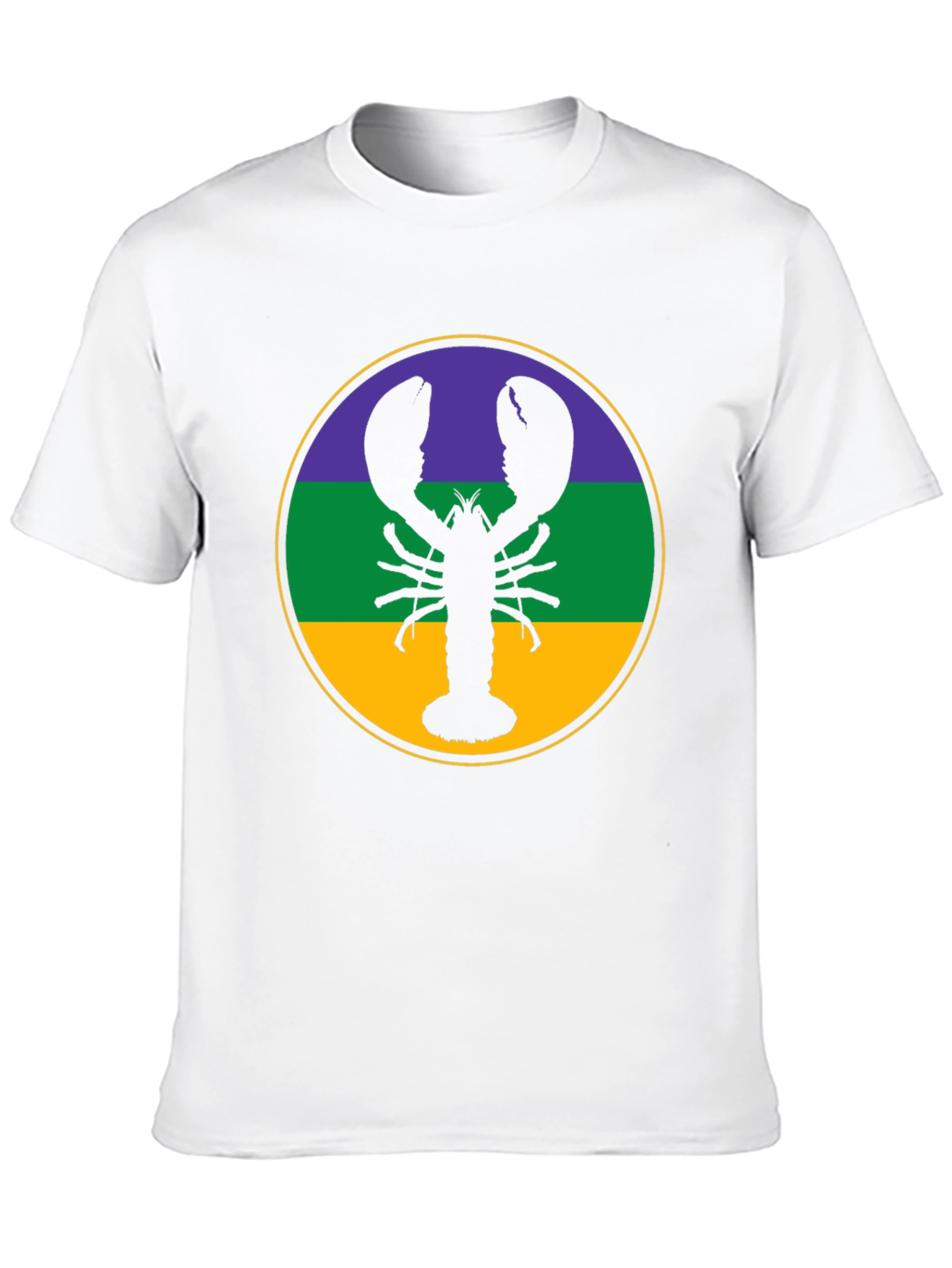 Lobster Mardi Gras T-Shirt - Round Circle - 10