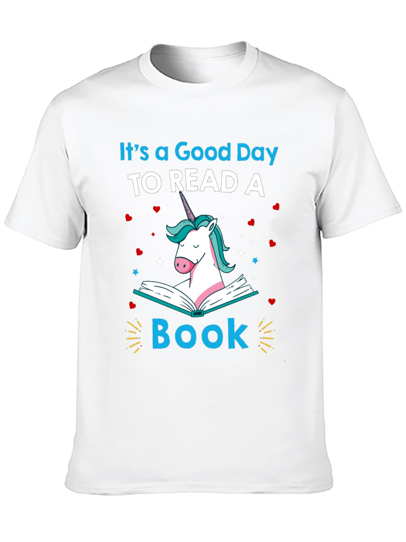 Black Unicorn Reading Book T-Shirt view 10