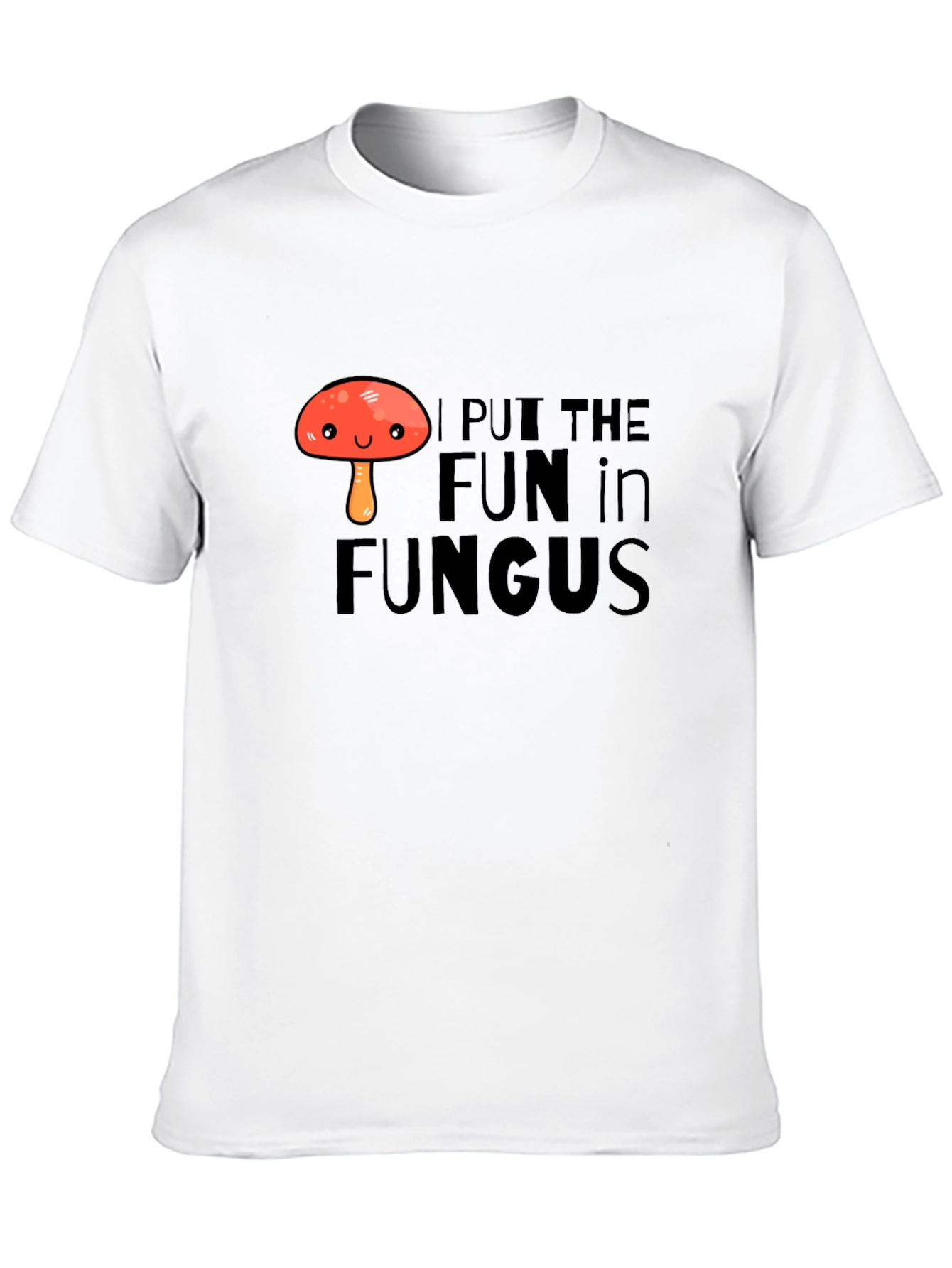 Black Funny Mushroom Pun T-Shirt - I Put The Fun In Fungus! view 10