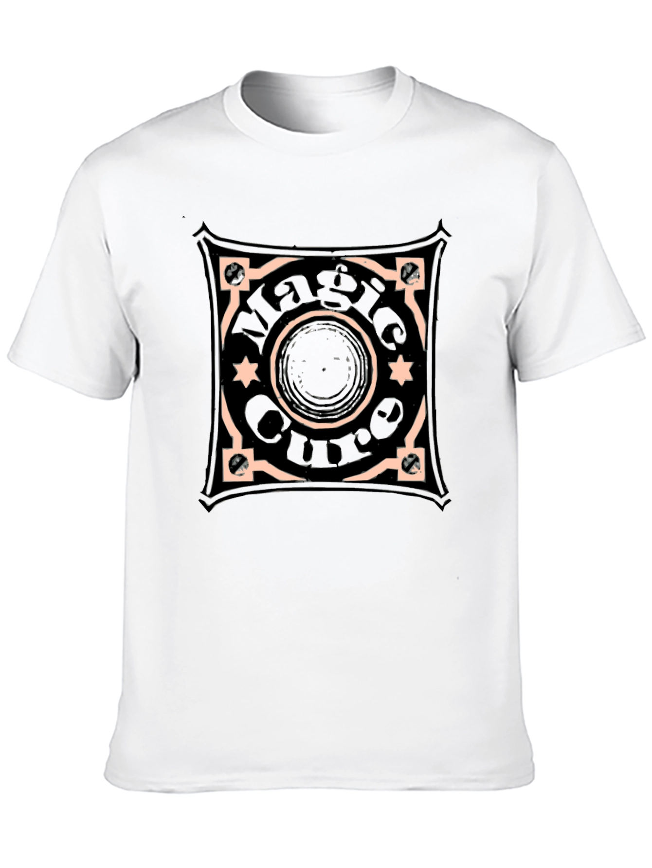 Black Magic Circle Graphic Tee - Unisex Black T-Shirt view 10