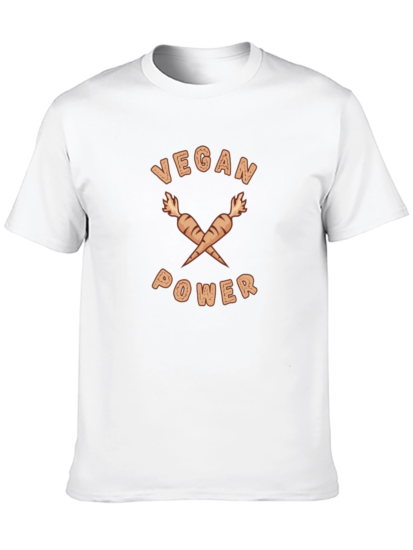 Black Vegan Power T-Shirt - Carrot Cross Design view 10