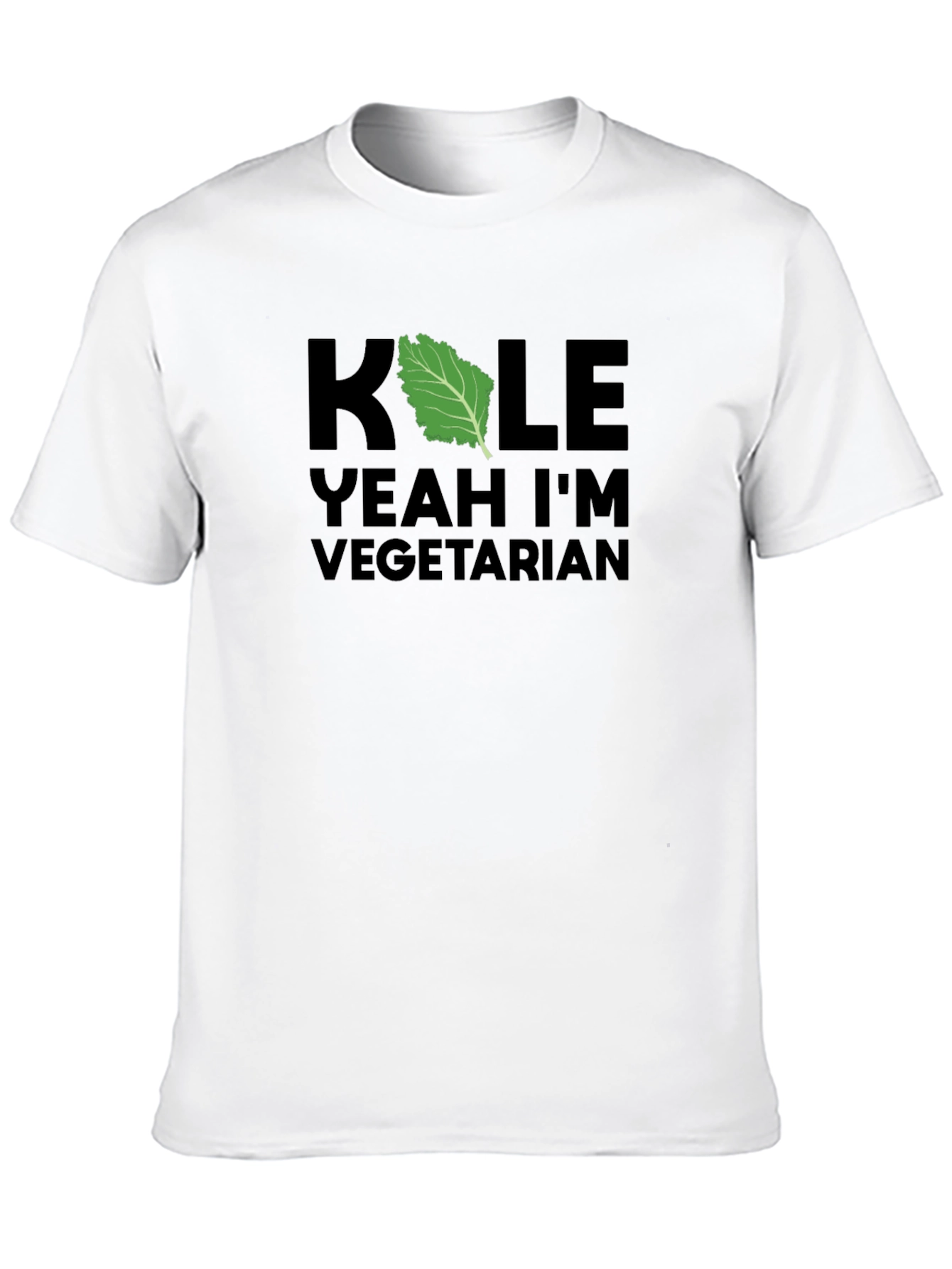 Black Kale Yeah I'm Vegetarian T-Shirt view 10