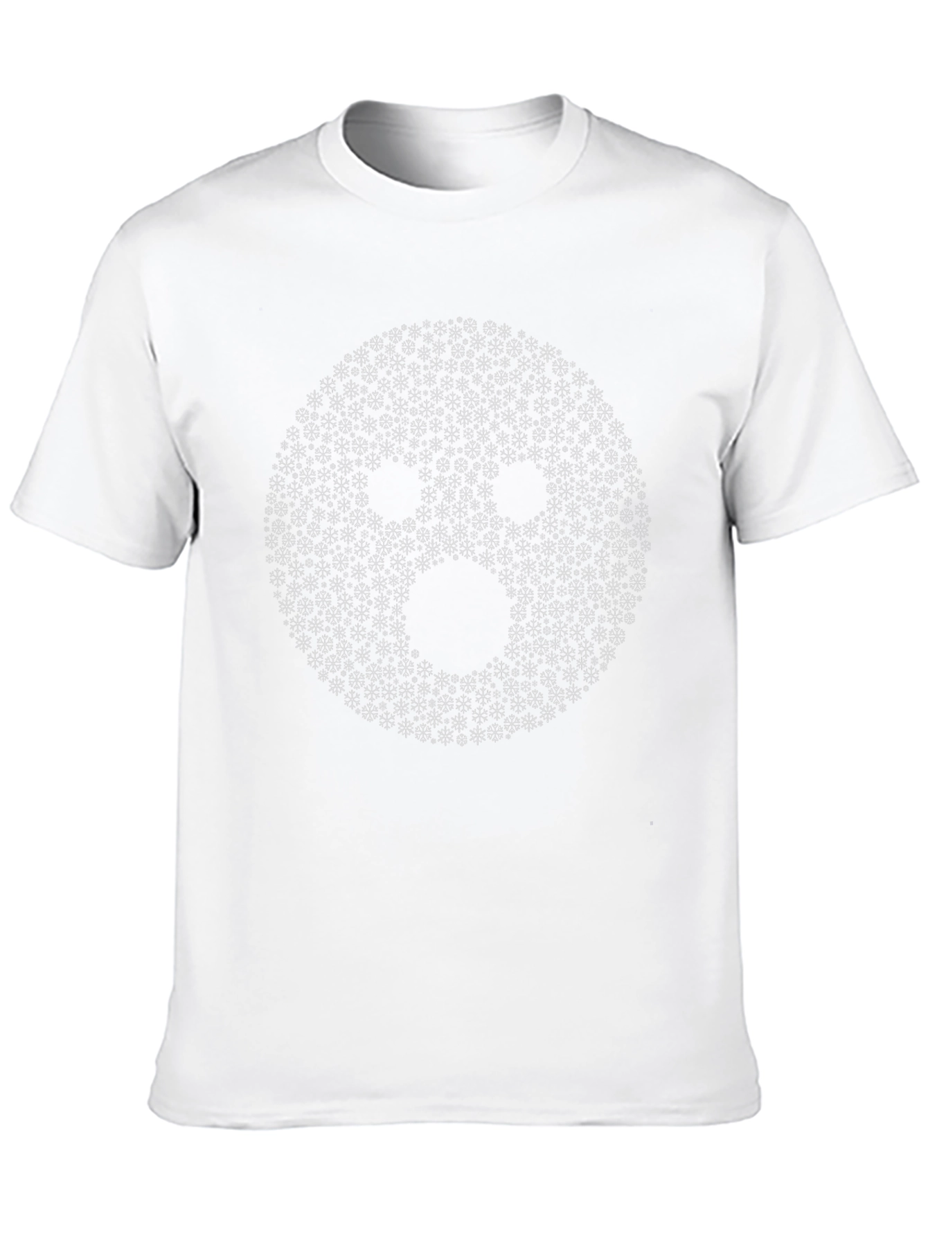 Black Geometric Shocked Face Graphic Black T-Shirt view 10