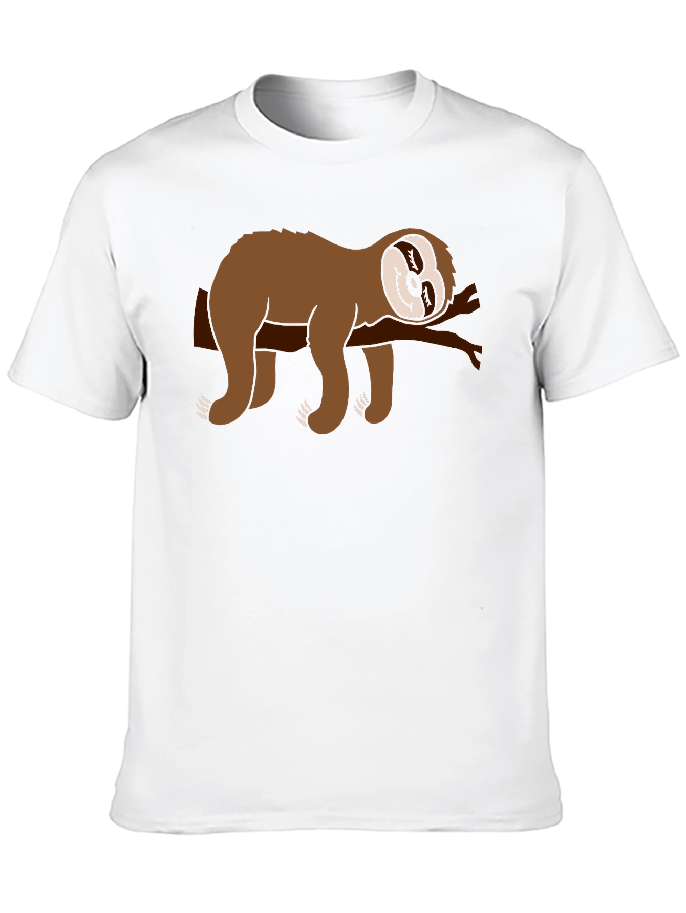 Black Chill Sloth Graphic Tee - Comfy Black T-Shirt view 10