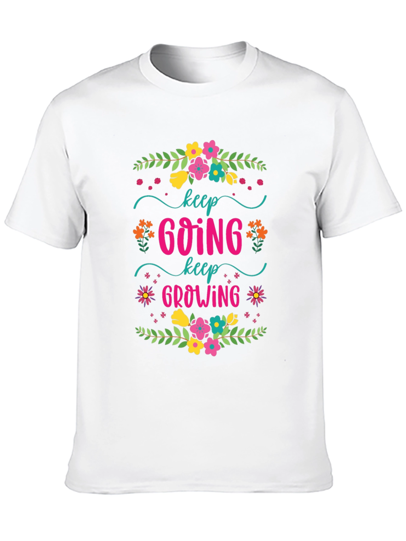 Black Keep Going Keep Growing Graphic Tee view 10