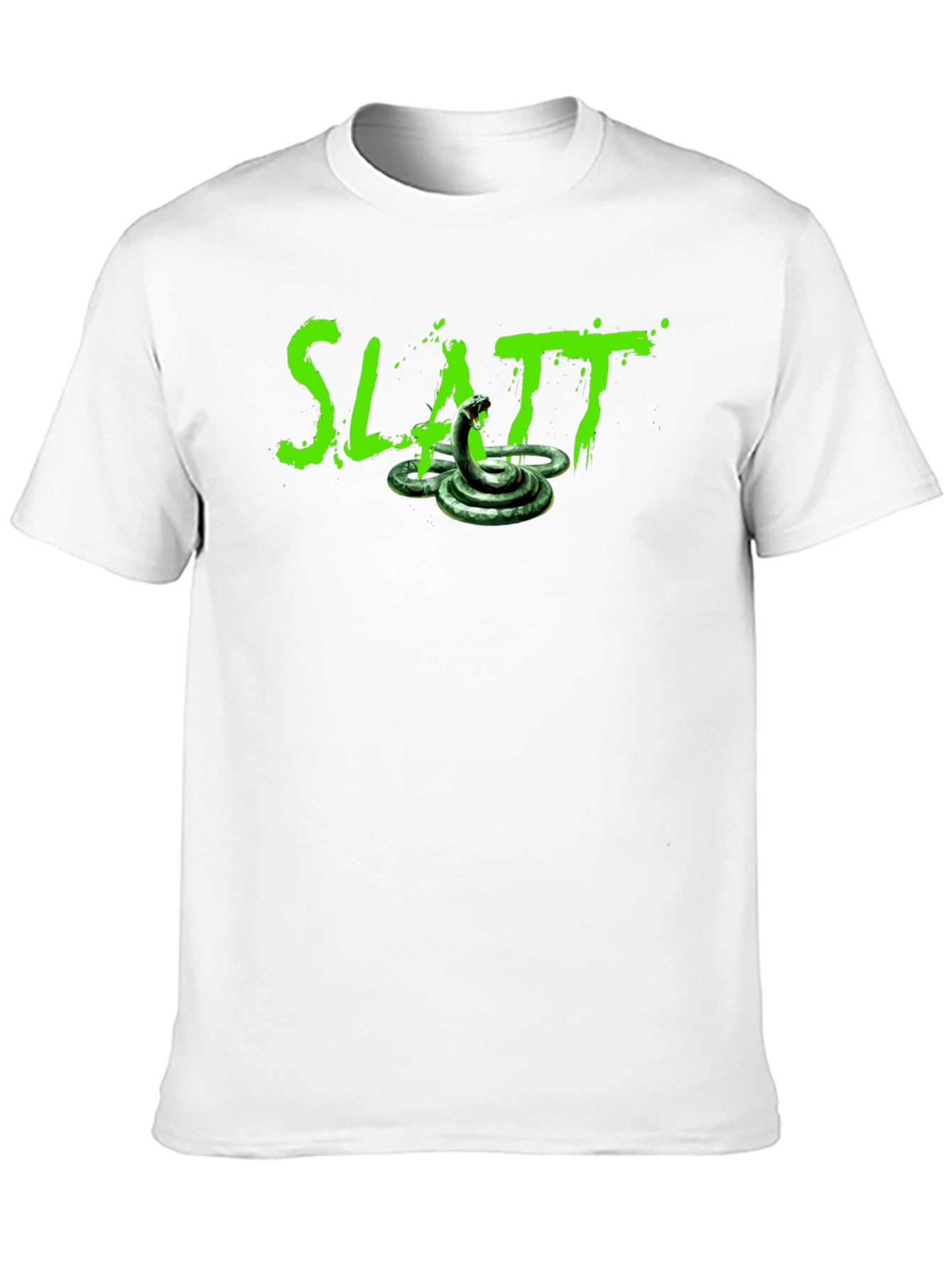 Black Slatt Snake Graphic Tee - Black Cotton T-Shirt view 10