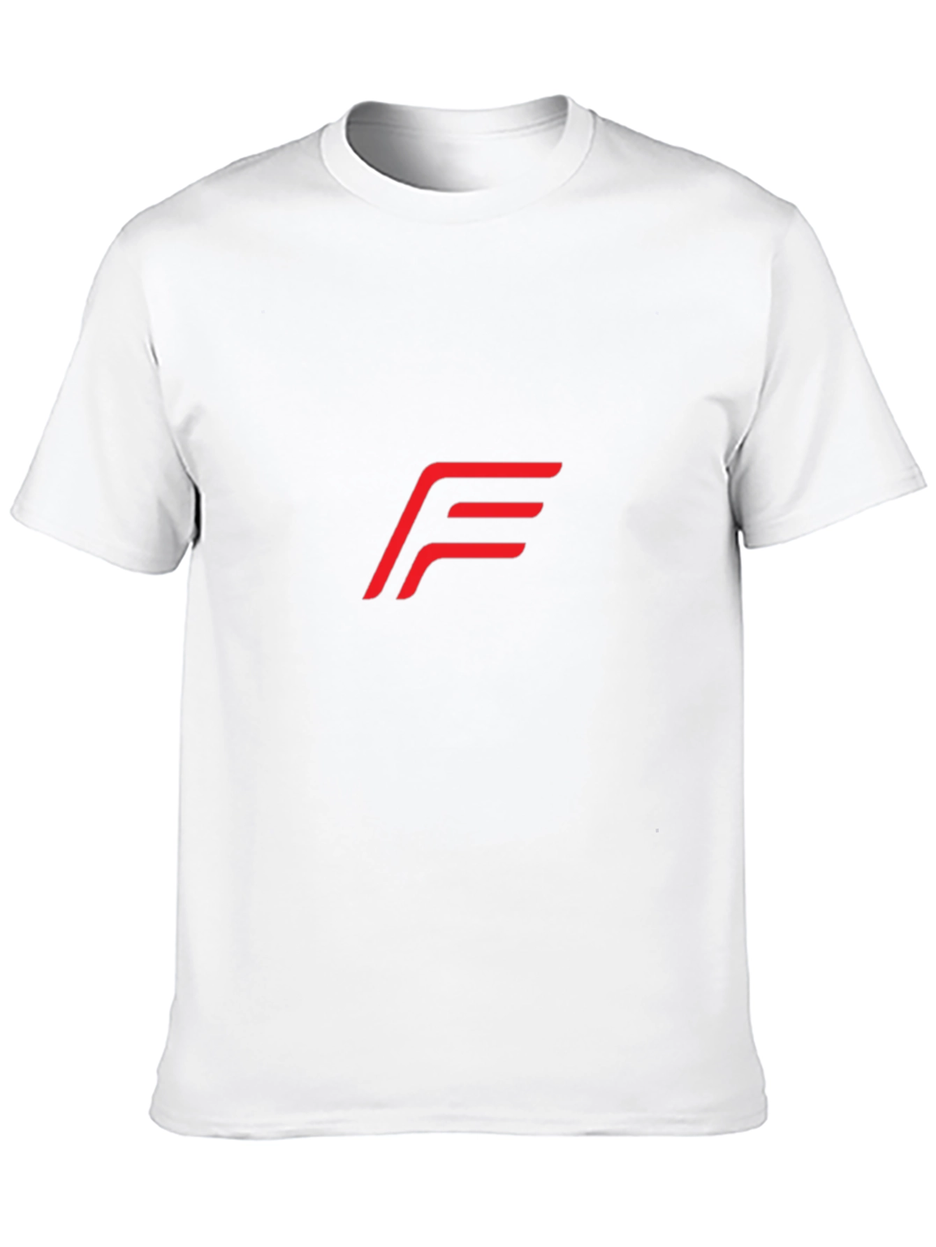 Black Modern Red "F" Logo Black T-Shirt view 10