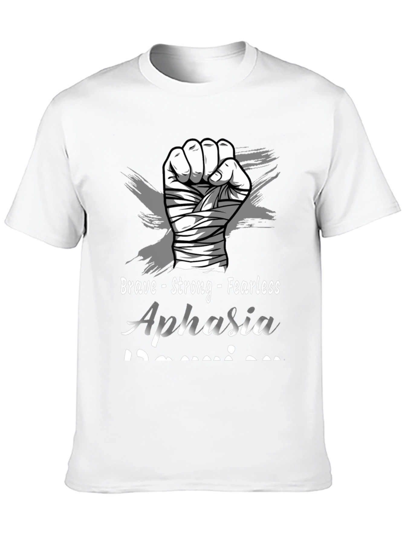 Black Brave Aphasia Awareness T-Shirt view 10