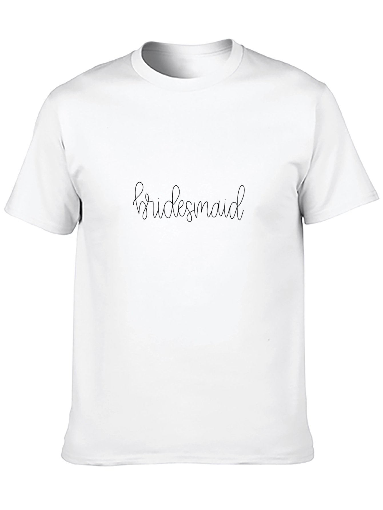 Black Bridesmaid Crew Neck Black T-Shirt view 10
