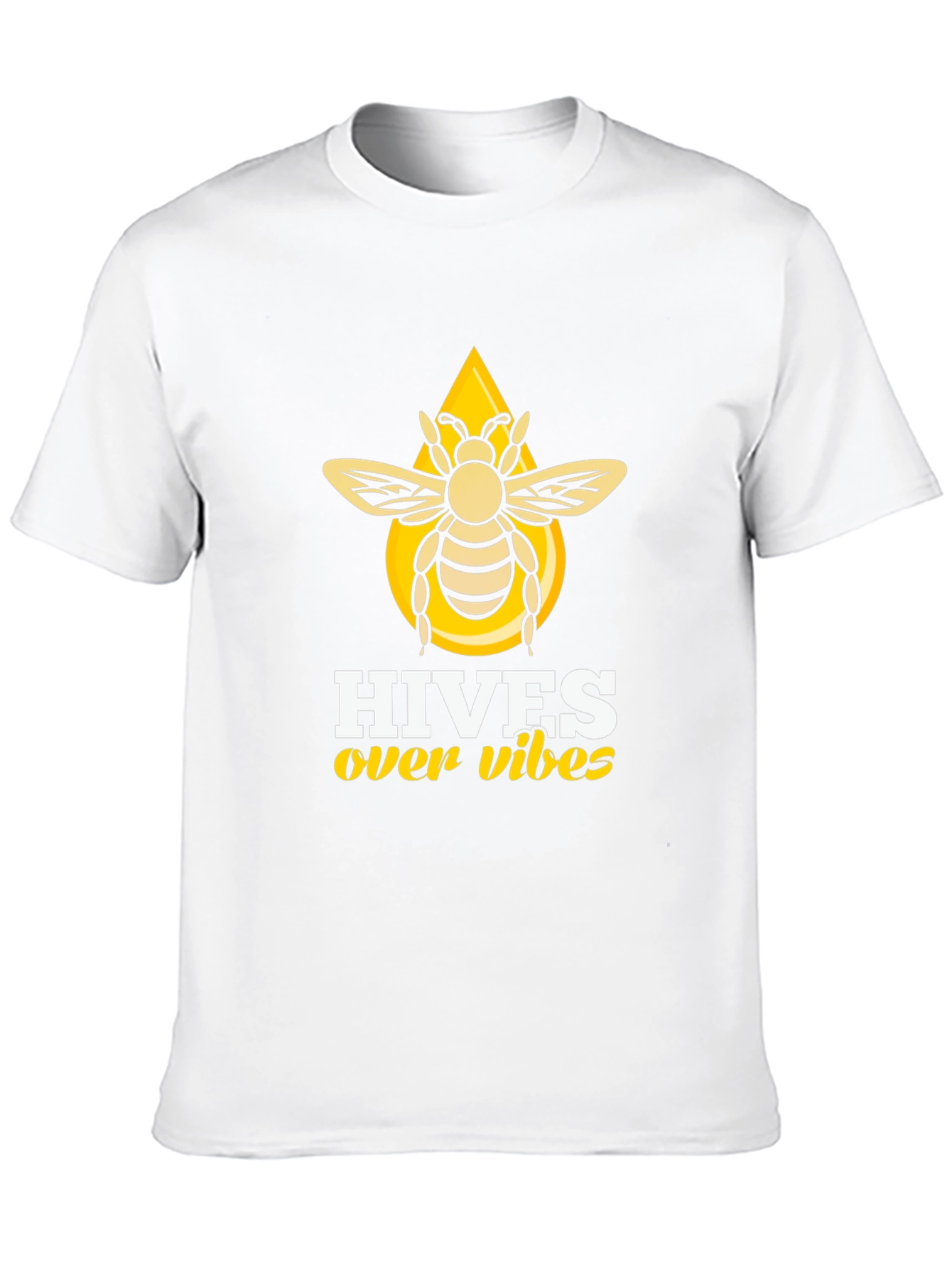 Black Hives Over Vibes T-Shirt - Honeybee Graphic Tee view 10