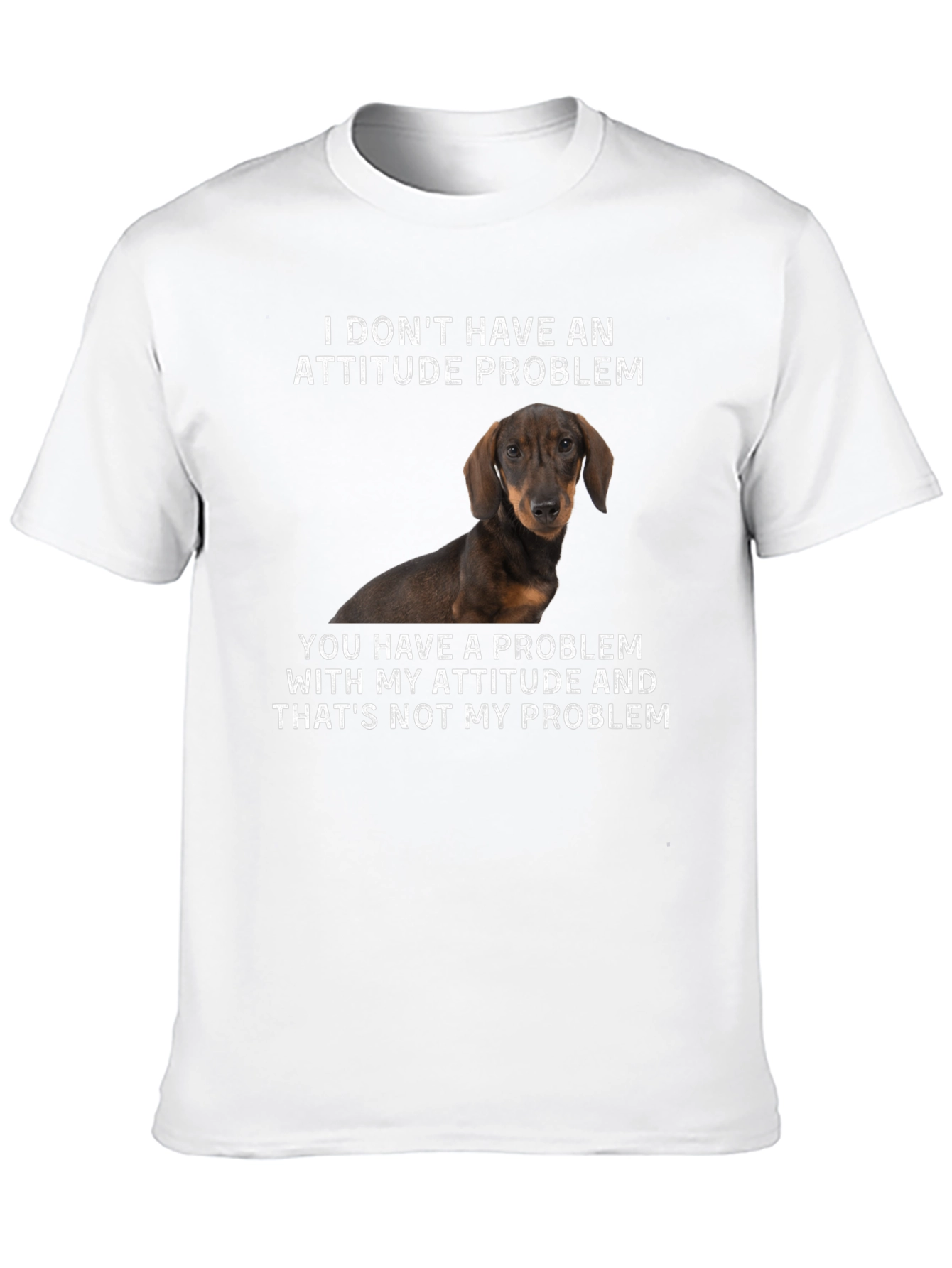 Black Funny Dachshund Attitude T-Shirt view 10