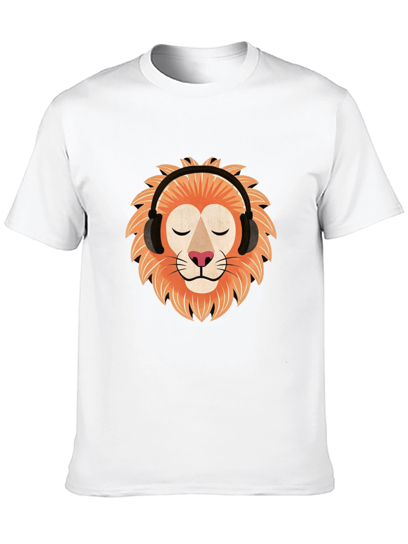 Black Lion Headphone Graphic Tee - Black Cotton view 10