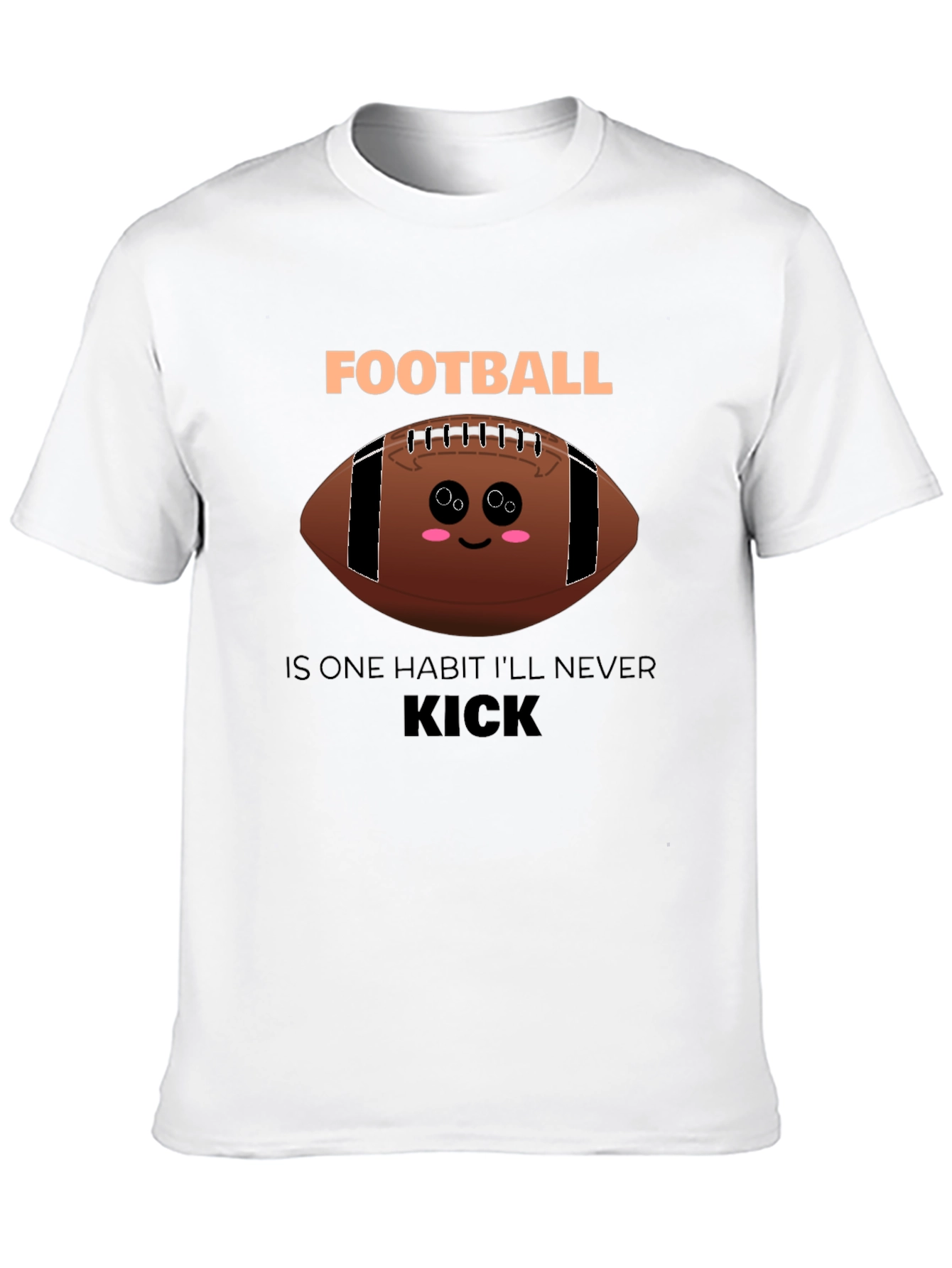 Black Funny Football Habit T-Shirt view 10