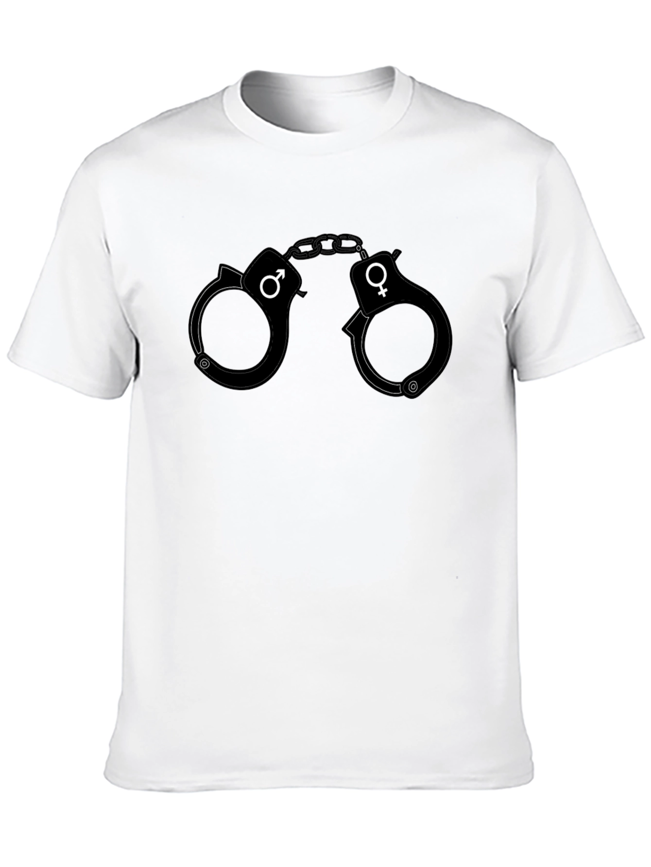 Black Handcuffs T-Shirt - Gender Symbol Design view 10